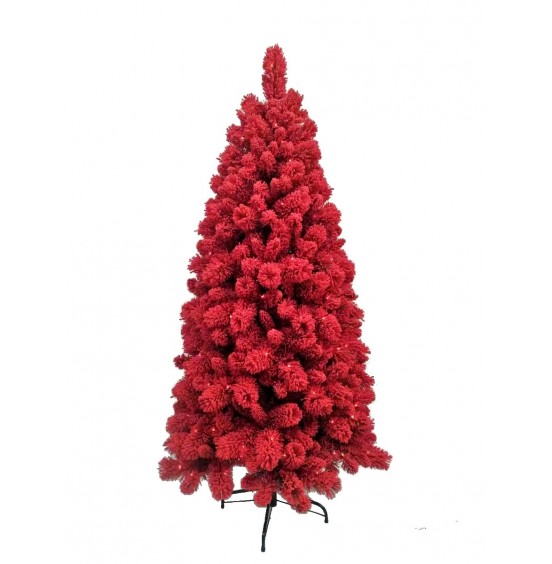 ARTIF NOEL AĞACI KIRMIZI KAR + KIRMIZI LED'Lİ 180CM