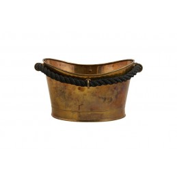 ŞAMPANYA SOĞUTUCU VINTAGE PİRİNÇ+SİYAH İP 43x36x24CM ŞAMPANYA SOĞUTUCU VINTAGE PİRİNÇ+SİYAH İP 43x36x24CM