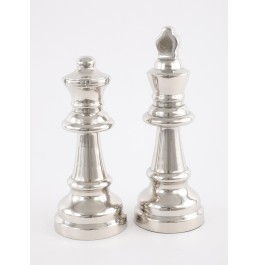 S/2 SATRANÇ OYUNCULARI NİKEL KRAL/KRALIÇE 23CM/26CM