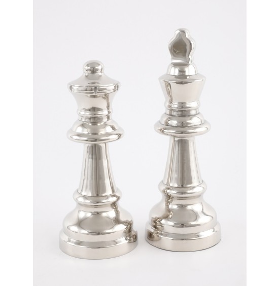 S/2 SATRANÇ OYUNCULARI NİKEL KRAL/KRALIÇE 23CM/26CM