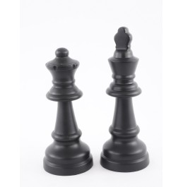 S/2 SATRANÇ OYUNCULARI SİYAH KRAL/KRALIÇE 23CM/26CM