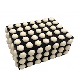 SİYAH AHŞAP KUTU + BEYAZ REÇİNE YARIM TOPLAR 19,5x14,5x8,5CM SİYAH AHŞAP KUTU + BEYAZ REÇİNE YARIM TOPLAR 19,5x14,5x8,5CM