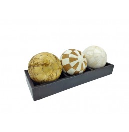 SET/3 BEYAZ/KAHVERENGİ/BEJ KEMİK TOPLARI + REÇİNE TEPSİ 33x12x12CM SET/3 BEYAZ/KAHVERENGİ/BEJ KEMİK TOPLARI + REÇİNE TEPSİ 33x12x12CM