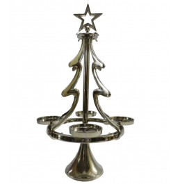 ŞAMDAN 4 LAMBA/NOEL AĞACI NİKEL 32x55CM