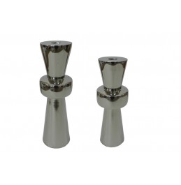 S/2 NİKEL MUMLU AYAK 8x26,5CM/9x31CM
