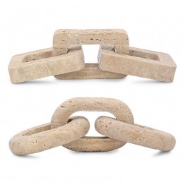 S/2 TRAVERTEN DEKORATİF OBJE 33x10,5x3cm