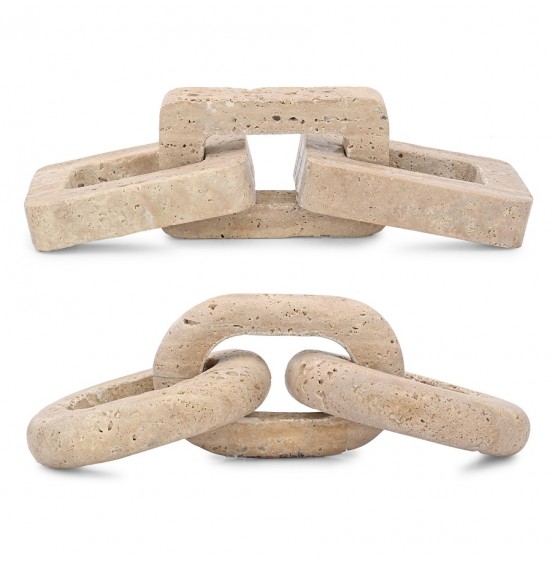 S/2 TRAVERTEN DEKORATİF OBJE 33x10,5x3cm
