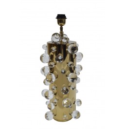 ABAJUR GOLD+ŞEFFAF KÜRELER 23x56CM ABAJUR GOLD+ŞEFFAF KÜRELER 23x56CM