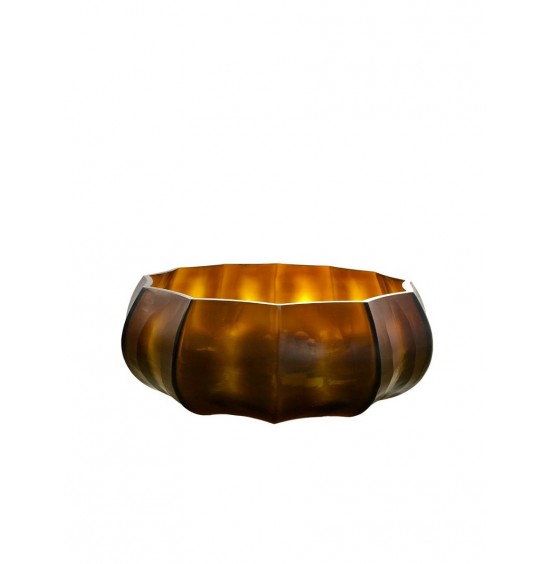FÜZE KEHRİBAR CAM KÂSE 33x13CM