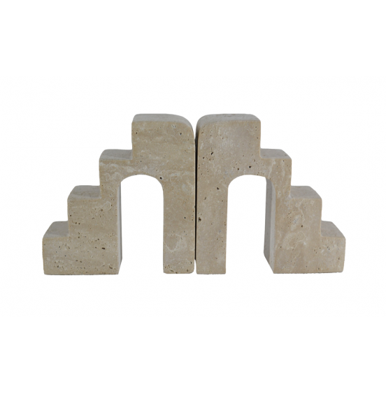 TRAVERTEN MERMER KİTAPLIK 12x5.3x12,5CM (2x)