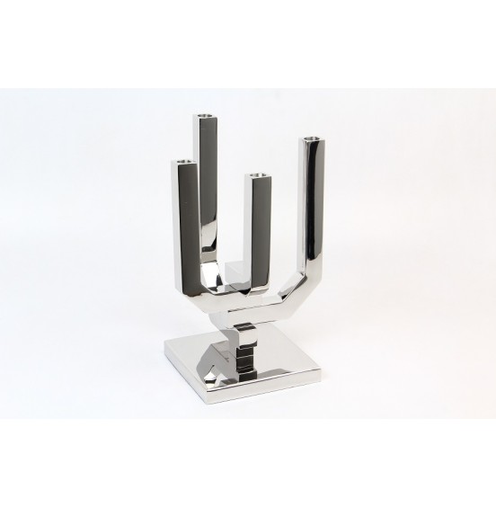 NİKEL 4 KOLLU MUMLUK 18x18x35,5cm