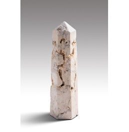 TAŞLANMIŞ AHŞAP PİRAMİT NESNE 7x7x26CM