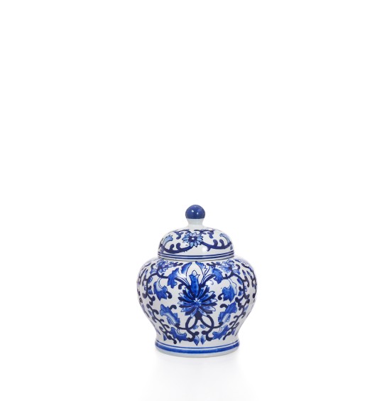PORSELEN BEYAZMAVİ MING  25CM SET4
