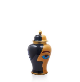 KAVANOZ YÜZ PORSELEN ÇOK RENKLİ  33CM