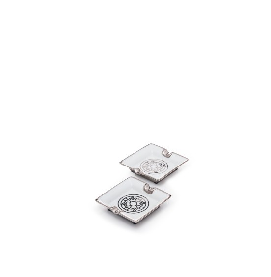 KÜLLÜK BEYAZ GÜMÜŞ ALTIN ​​SERAMİK  12,5x12,5CM  SET2x2