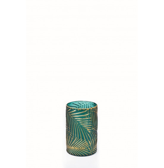 CAM SİLİNDİR.HURRICANE YEŞİLALTIN ​PALM  12x18CM 