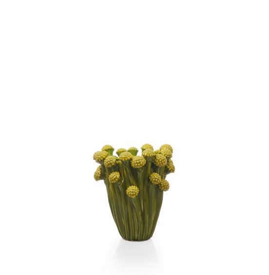 ELMA YEŞİLİ SERAMİK VAZO MERCAN  23x21,5x25,5CM
