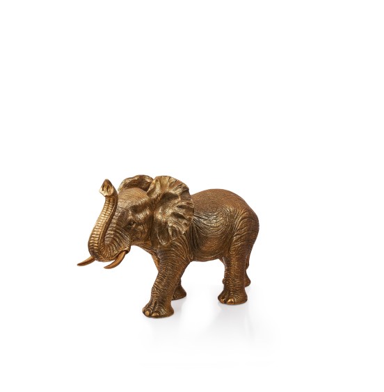 REÇİNE ELEPHANT ANT.GOLD  51x19x34cm
