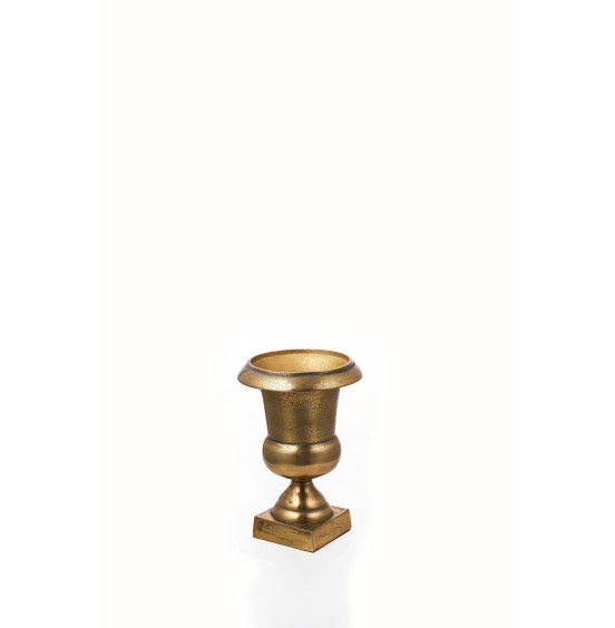 VASE MEDICIS ANT.GOLD  22CM SET2